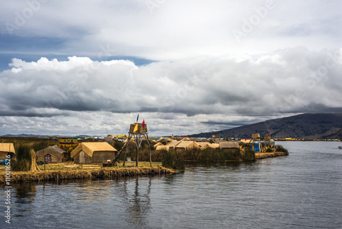 Floating Islands on the Lake Titicaca, Puno, Peru, South America photo