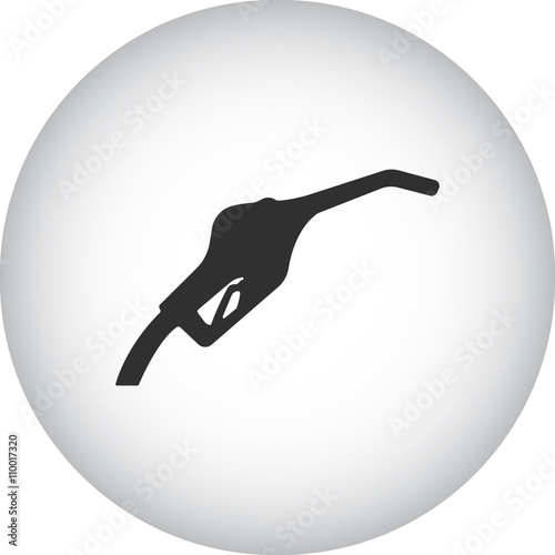 Gasoline pump nozzle sign simple icon on background