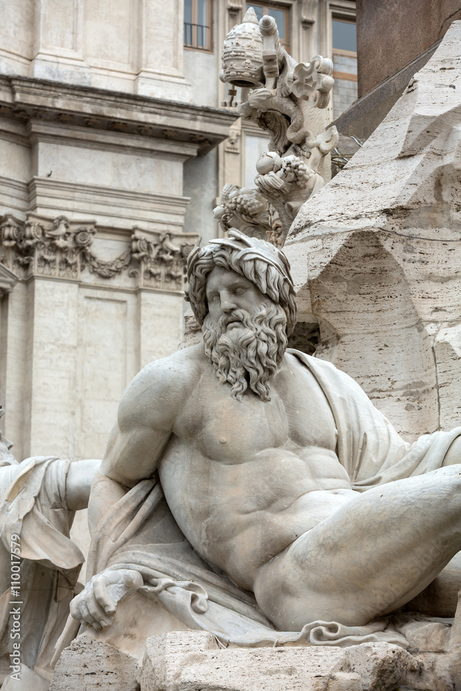 The Fountain of the Four Rivers - Piazza Navona, Rome, Italy