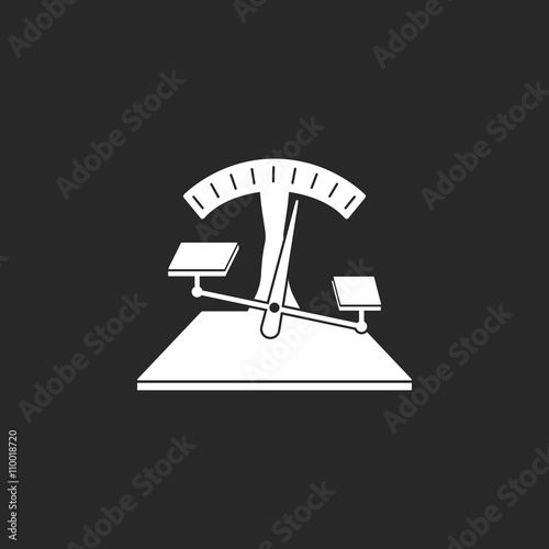 Balance Scales sign simple icon on background