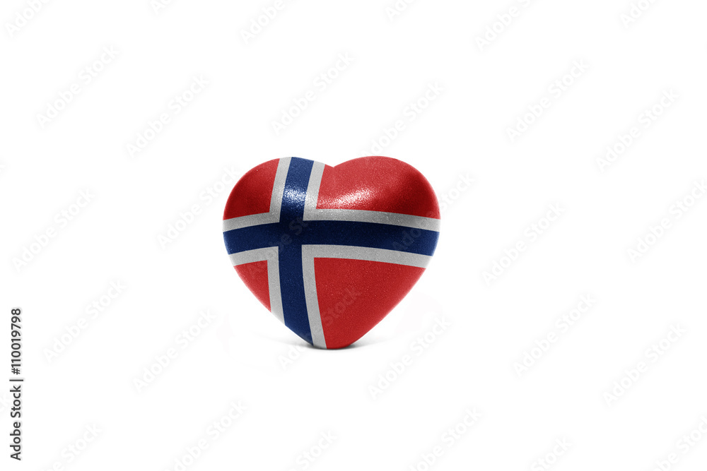 heart with national flag of norway heart with national flag of norway