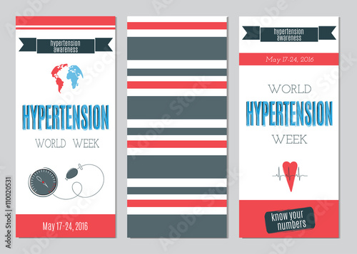 Hypertension Day set of banners