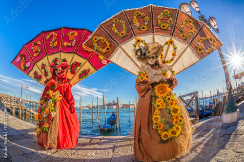 Vászonkép Famous carnival in Venice, Italy