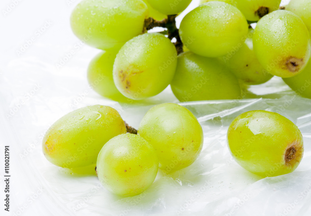 Grapes on a Plastic Bag