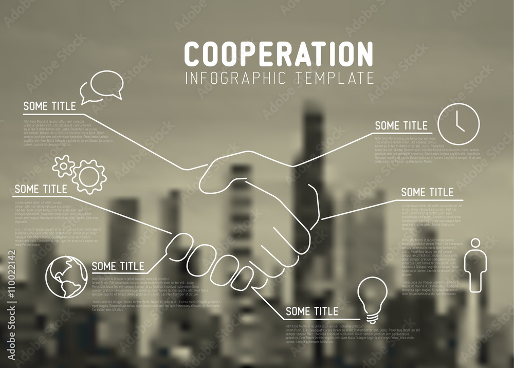Vector Infographic report template - cooperation Vector Infographic report template - cooperation