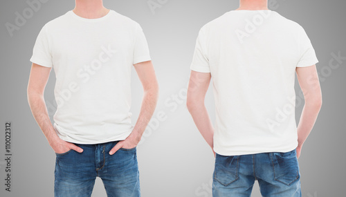Front and back view tshirt template.