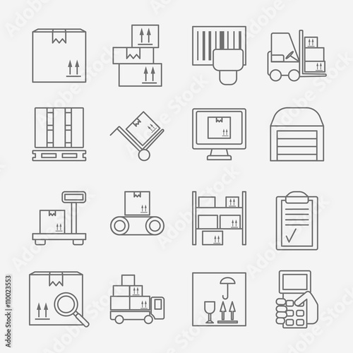 Storage line icons.