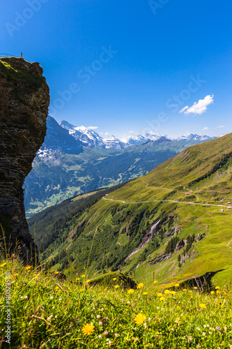 Stunning view of Jungfrau and otehr peaks photo