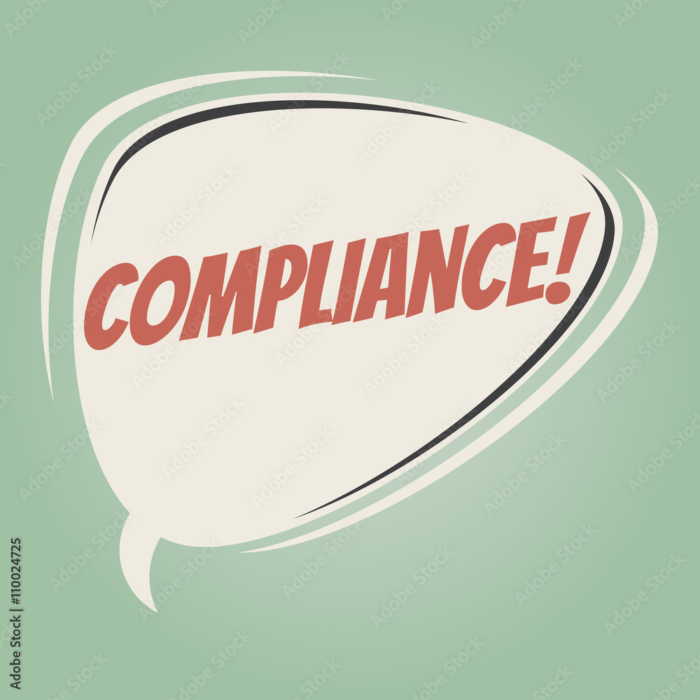 compliance retro speech bubble compliance retro speech bubble