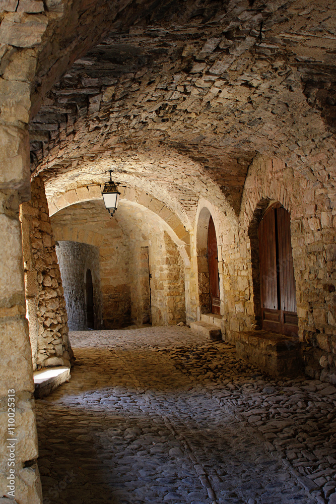 old stone arcade