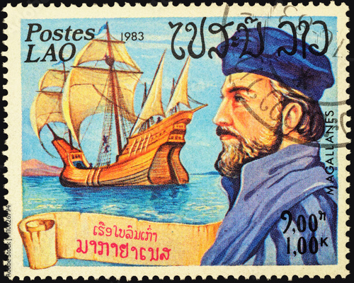 Ferdinand Magellan and ship 