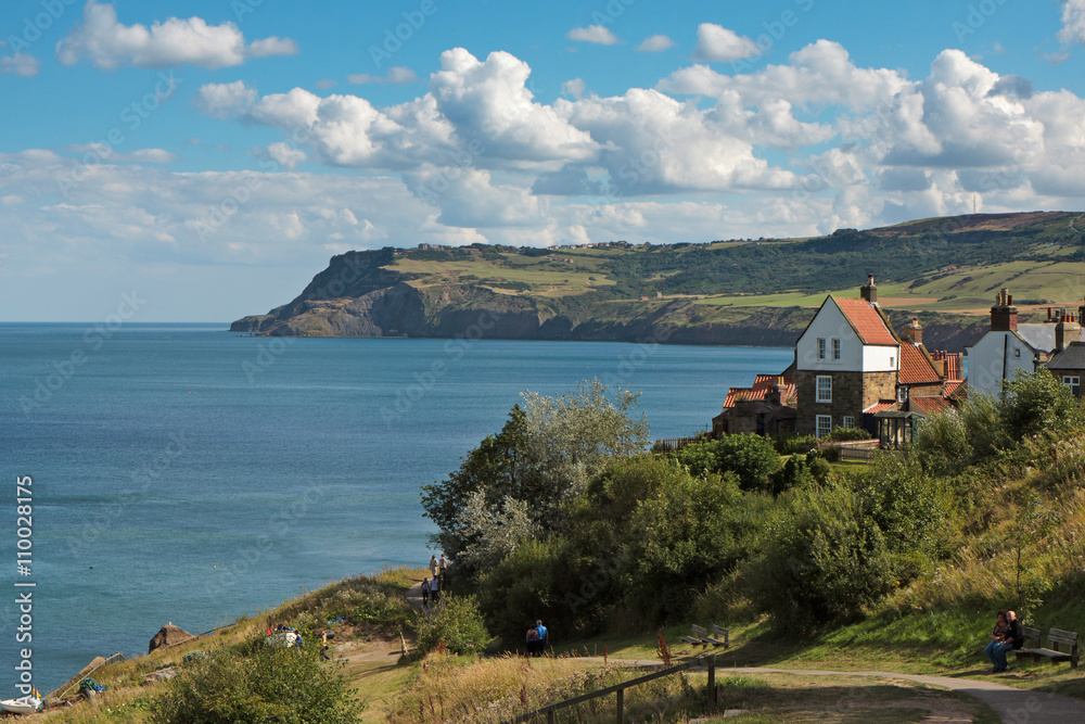 Naklejka premium Scenic view of Robin Hood's Bay