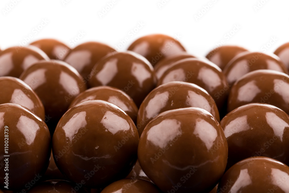 Multiple chocolate ball candies