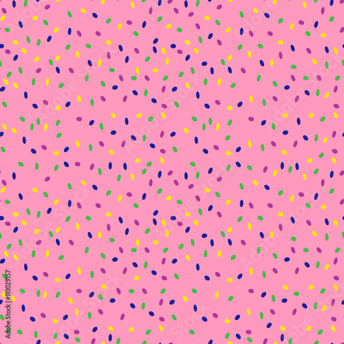 Seamless pattern with small colored dots. Simple drawing for design surface.
