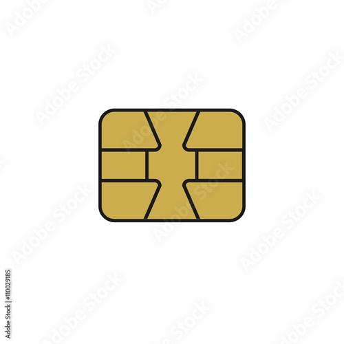 Banking electronic chip icon web