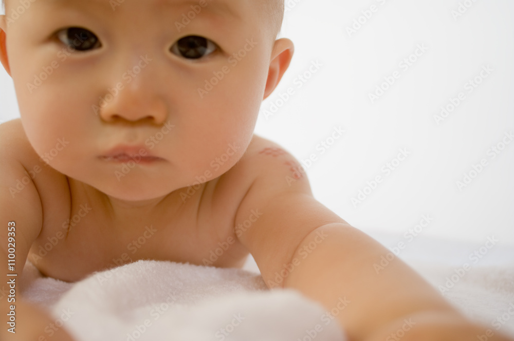 ずりばいをする日本人の赤ちゃん Stock Photo Adobe Stock