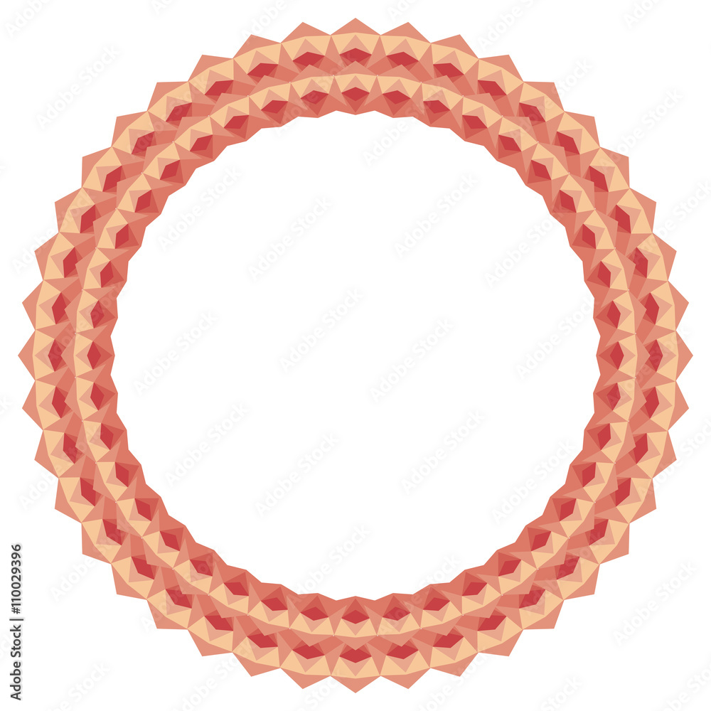 Obraz premium Round abstract geometric frame. Vector clip art.