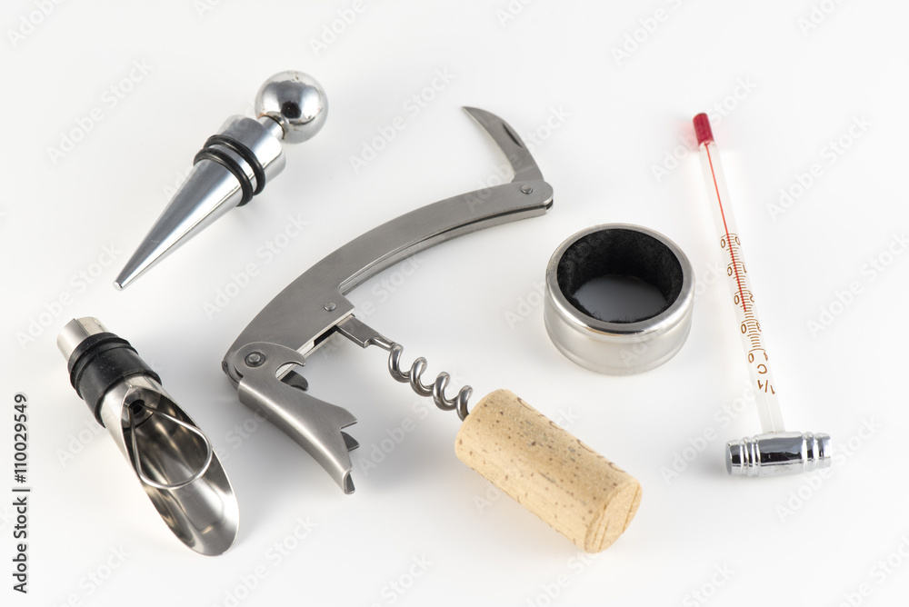 Corkscrew and accessories for wine