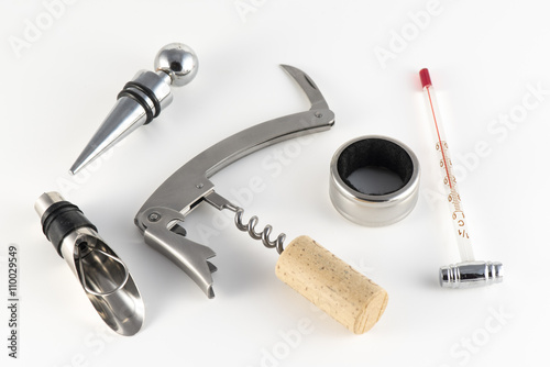 Corkscrew and accessories for wine
