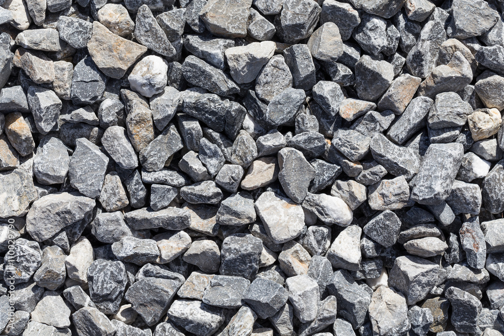 Crushed grey stones