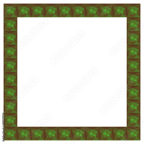 Square abstract geometric frame. Vector polygonal background.