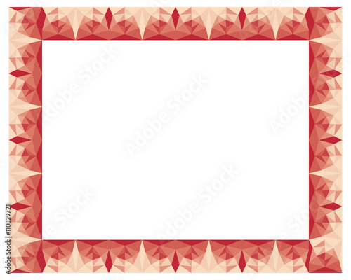 Abstract geometric frame. Vector polygonal background.