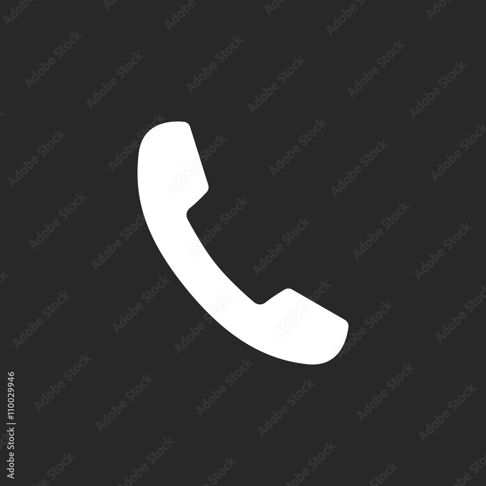 Phone call sign simple icon on background Phone call sign simple icon on background