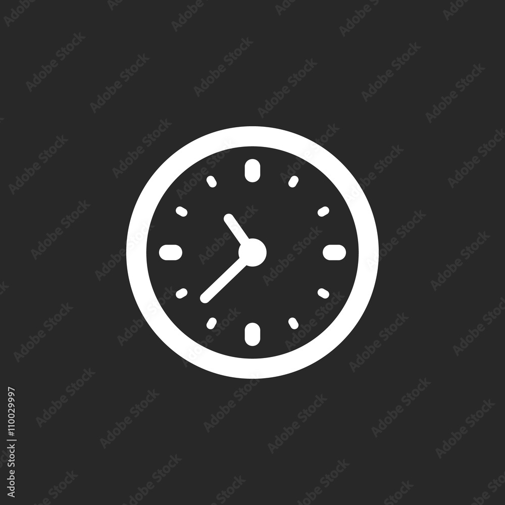 Clocks sign simple icon on background Clocks sign simple icon on background