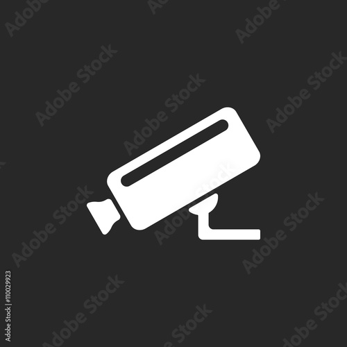 Security camera  sign simple icon on background