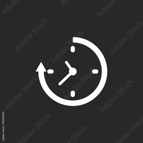 Timer sign simple icon on background