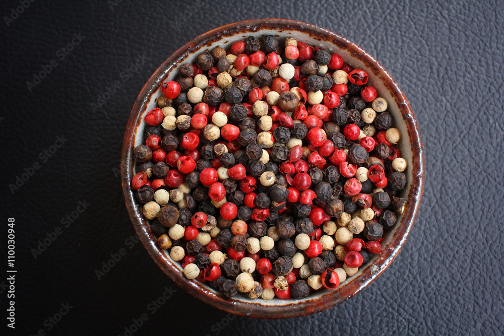 Spice of colored peppers ball isolated Spice of colored peppers ball isolated