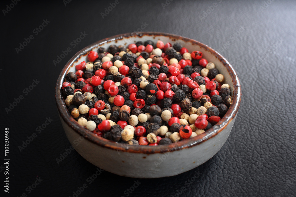 Spice of colored peppers ball isolated Spice of colored peppers ball isolated