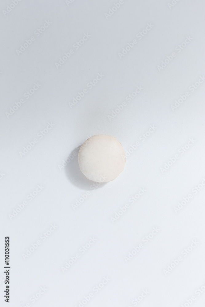 French colorful macarons on white background French colorful macarons on white background