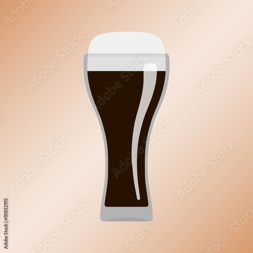 Glass of dark beer