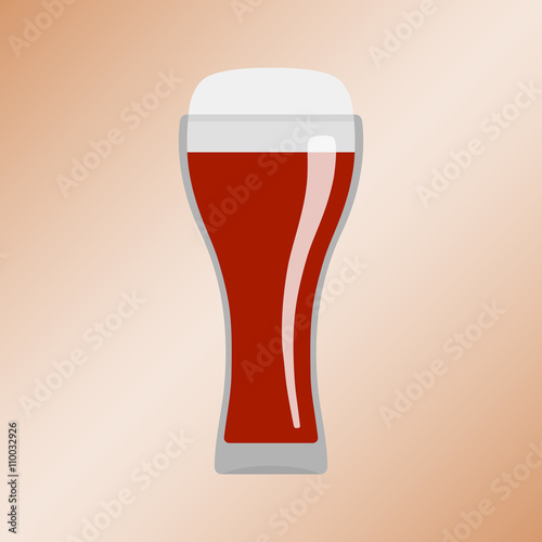 Glass of red beer
