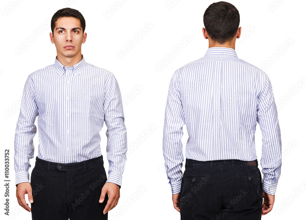 Young man in fashion concept isolated on white Young man in fashion concept isolated on white