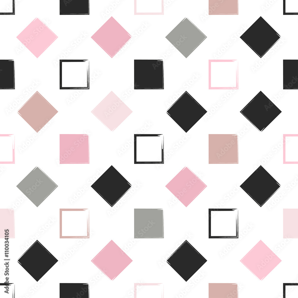 Seamless universal pattern. Squares and diamonds Seamless universal pattern. Squares and diamonds