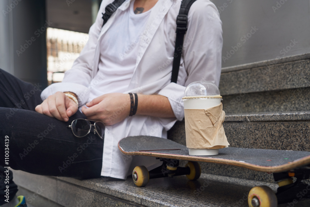 Break for skateboarder