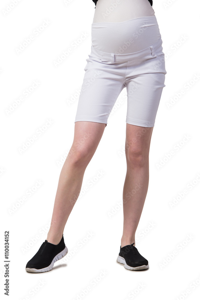 Pregnant woman isolated on the white Pregnant woman isolated on the white