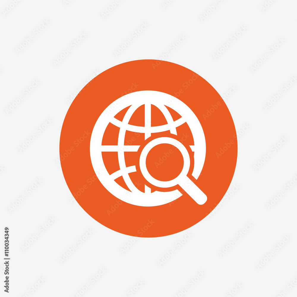 Global search sign icon. World globe symbol. Global search sign icon. World globe symbol.