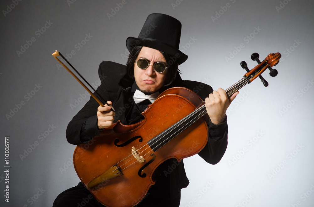 Fototapeta premium Man in musical art concept