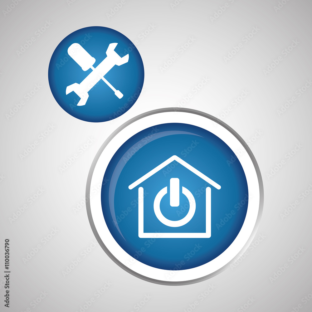 Smart home design. Technology icon. system concept