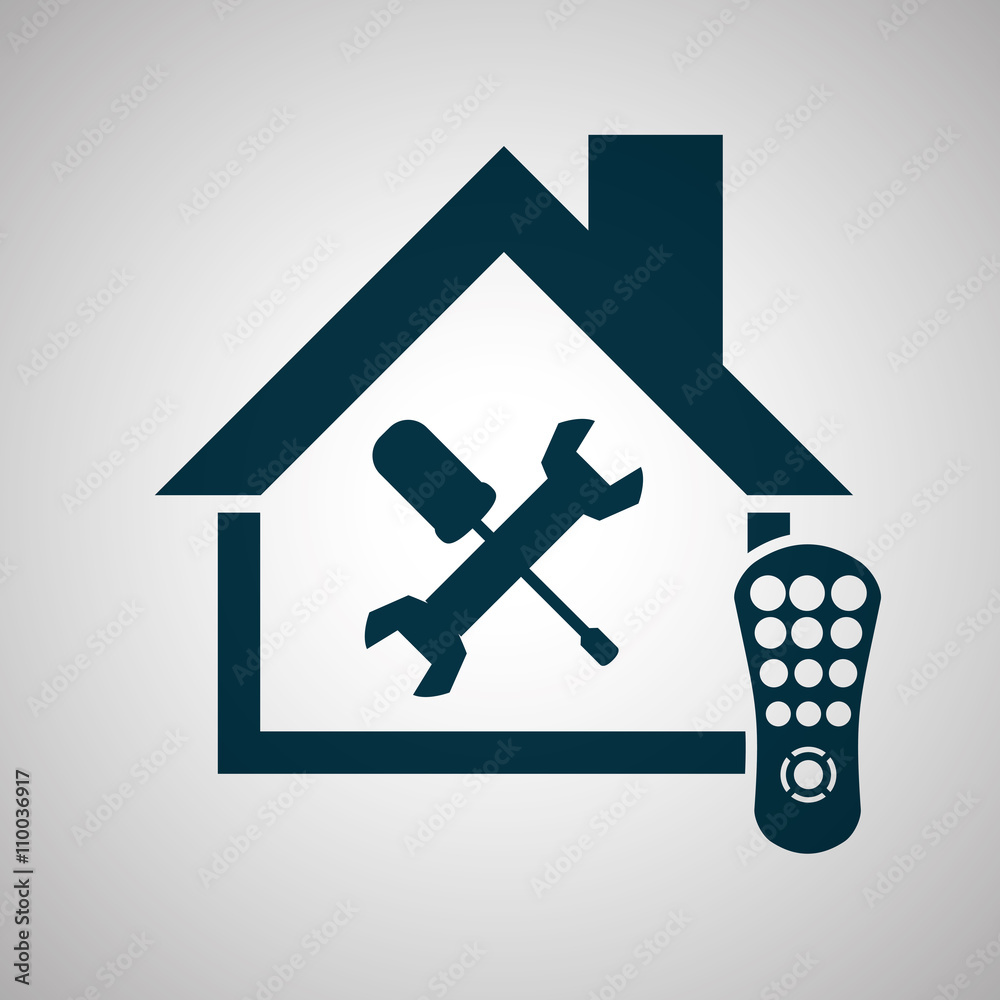 Smart home design. Technology icon. system concept Smart home design. Technology icon. system concept