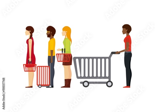 people shopping design 