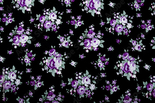 vintage style of tapestry flowers fabric pattern background