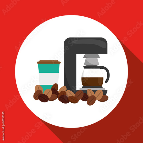 Coffee design. breakfast conceptl. white background