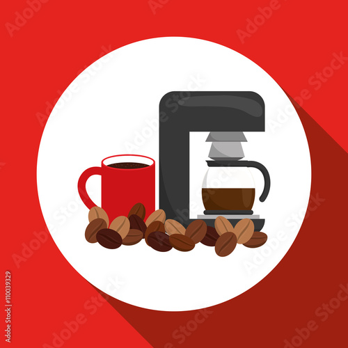 Coffee design. breakfast conceptl. white background