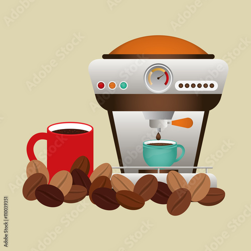 Coffee design. breakfast conceptl. white background