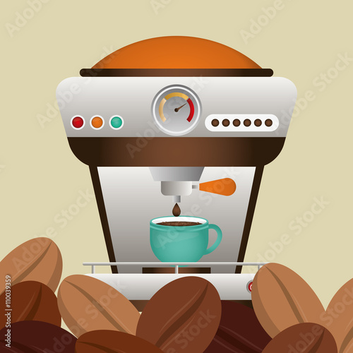 Coffee design. breakfast conceptl. white background