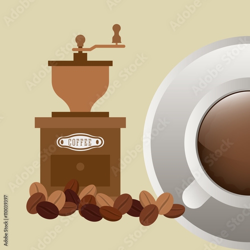 Coffee design. breakfast conceptl. white background